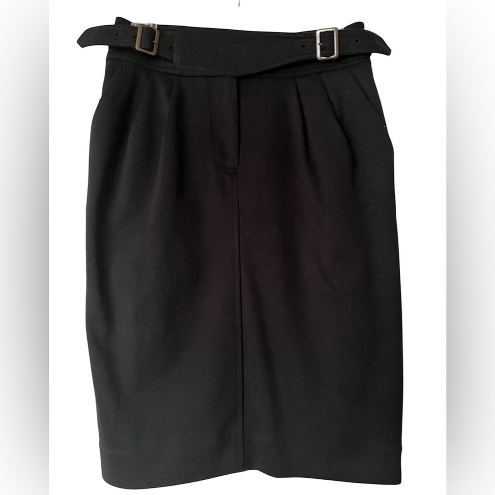 Maeve Anthropologie Faux Belted Mini Pencil Skirt Women's Size 12 Black